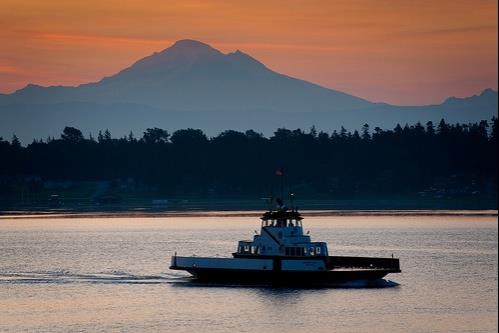 Lummi Island Sunset - Ferry