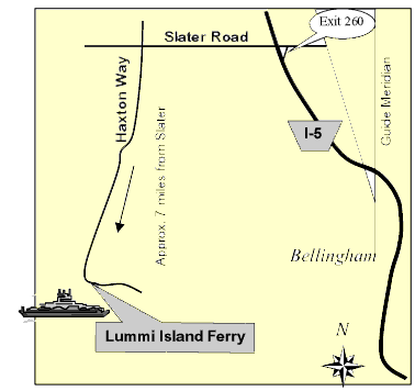 Map to Lummi Island Ferry
