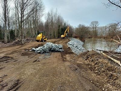 Marine Drive levee repairs 2021