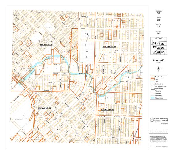 Example of a tax parcel map