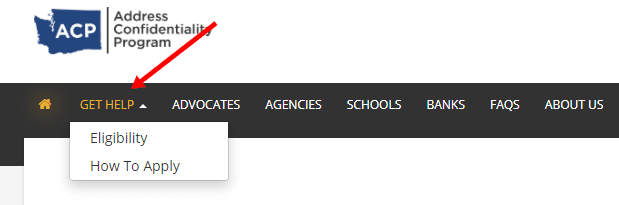 Address confidentiality program eligibility link