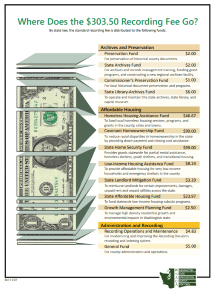 Clickable Thumbnail of Recording Fee Breakdown by Destination