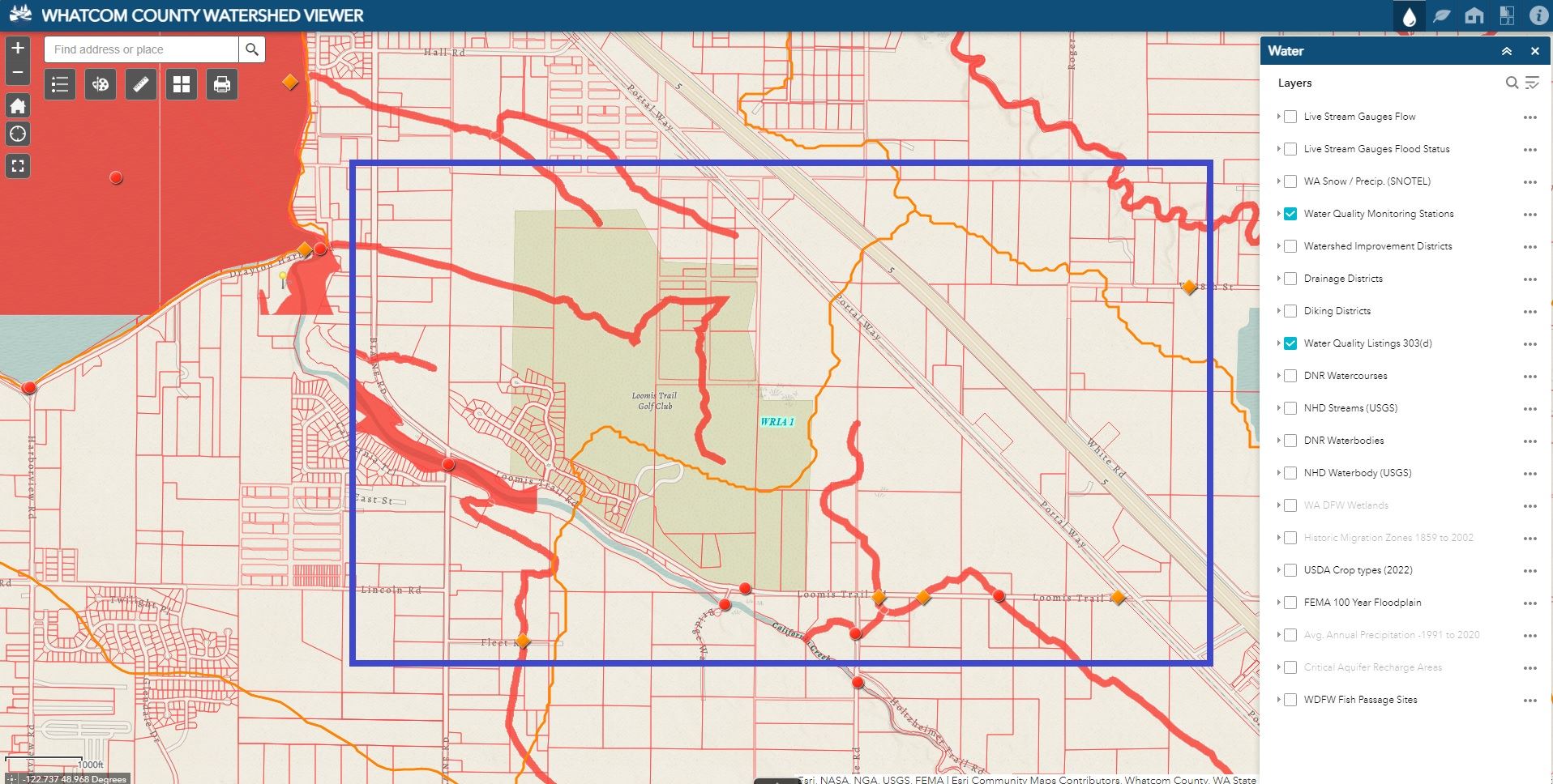 Display area where map clips to